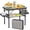 Light Oak & Storage Net, variant on Folding Camping Table 2ft, Small Folding Camp Table Portable with 50% Extra Space, Small Picnic Table, Portable Beach Desk, Car Camping Essentials, Aluminum Light & Solid