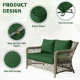 thumbnail image 3 of Kimunuk Outdoor Loveseat Cushion Set, 46" x 26" x 5" Waterproof Patio Furniture Cushions for Couch Bench Swing, Green, 3 of 6