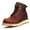 Red Brown, variant on SAFETY LOONG Moc Toe Work Boots for Men Soft Toe Comfortable Full Grain Leather Non Slip Wedge Outsole Construction 6 Inch Workboots-Red Brown Size 12