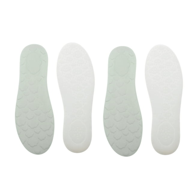 Unique Bargains 2 Paires d'Insertions de Chaussures en Mousse Mémoire 11 Blanc Gris