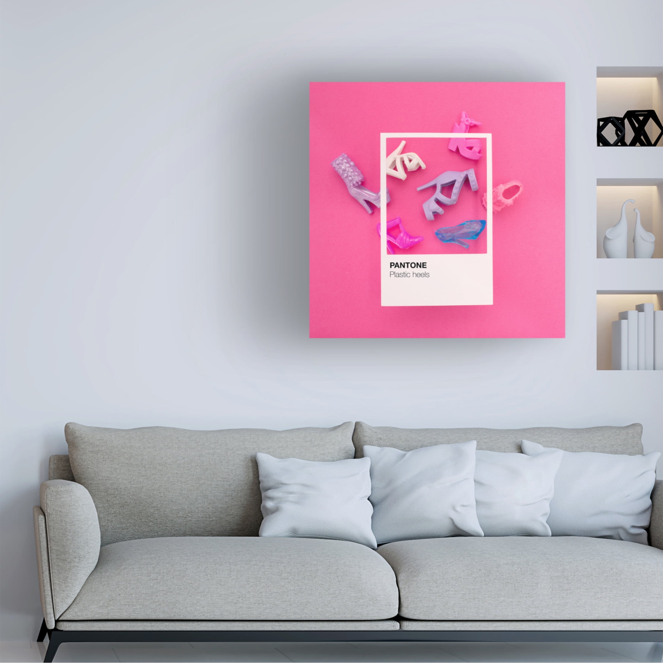 Canvas Wall Art - Julia Ramiro 'Obssesed' Wall Art for Living Room, Bedroom, or Office Décor by Trademark Fine Art - 18 x 18 Inches
