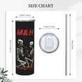 thumbnail image 3 of Custom Your Personalized Name Texts Funny Skull Skeleton Stainless Steel Insulated Tumbler 20 OZ, DIY Coffee Mug Cup with Splash-Proof Lid and Straw for Car Home Office Outdoor Travel, 3 of 6