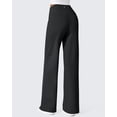 thumbnail image 5 of G4Free Fleece Lined Pants Women Wide Leg Work Trousers with Pockets High Waisted Sweatpants for Casual Dress Winter, 5 of 8