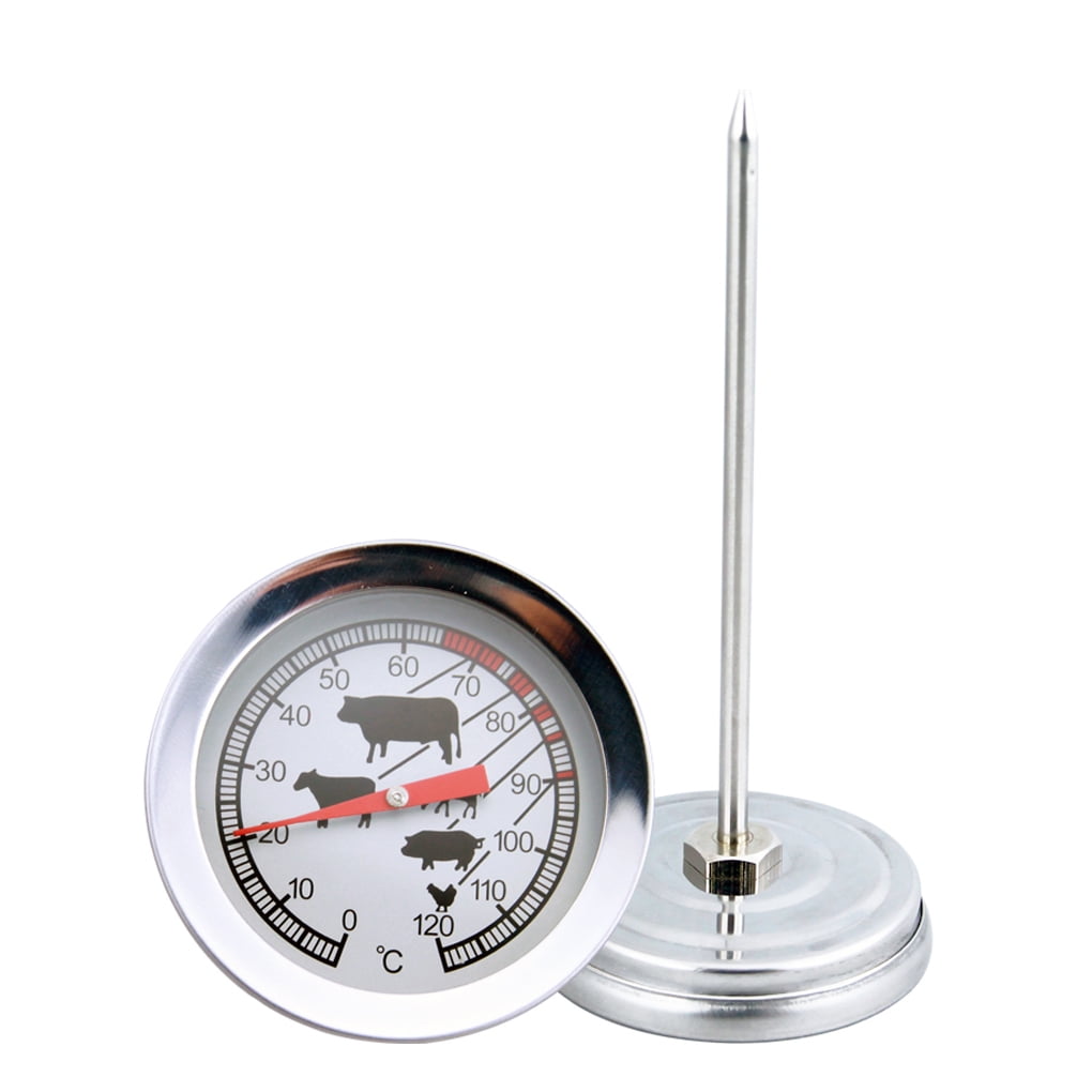 Stainless Steel Probe Thermometer Gauge For BBQ Meat Food Kitchen Cooking Tool 