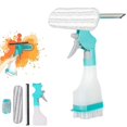 thumbnail image 1 of 4-in-1 Glass Cleaner Scraper, Spray, Squeegee & Microfiber Washer, Glass Cleaning Tool for Indoor Outdoor Windows, Shower Doors, 1 of 5