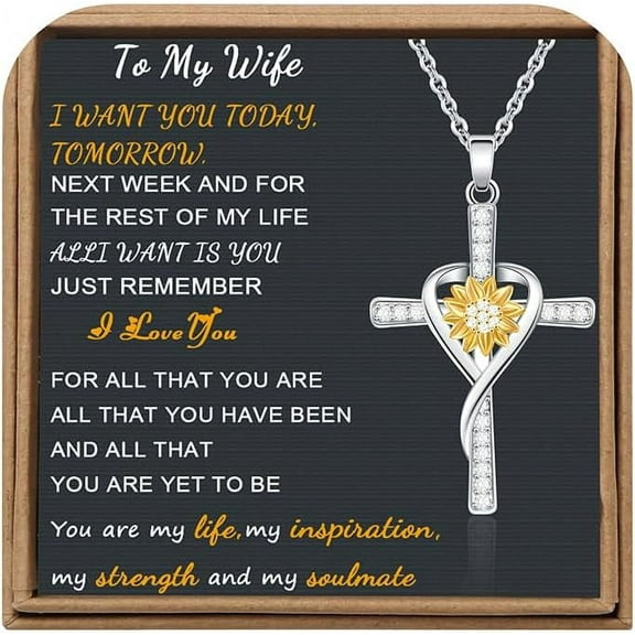𝗦𝘂𝗻𝗳𝗹𝗼𝘄𝗲𝗿 𝗡𝗲𝗰𝗸𝗹𝗮𝗰𝗲 Gifts For Daughter Granddaughter Mom Sister Best Friend Bestie Wife Anniversary Birthday Cz Pendant Necklaces Gifts For Women[Z1229]