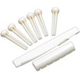 thumbnail image 4 of Guitar Bridge Parts Set ABS Material White Durable and Lightweight Convenient for Guitar Use 5 Pack, 4 of 5