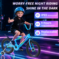 thumbnail image 6 of ICEELF 16 Inch Light Up Kids Bike with Rainbow Frame & Wheel Lights, Toddler Bicycle with Training Wheels for Boys Girls Ages 4-7, 6 of 8