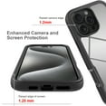 thumbnail image 4 of Magnetic for iPhone 16 Pro Case, [Compatible with MagSafe] [Built-in Screen Protector] Dustproof Full Body Shockproof Transparent Phone Case Cover for iPhone 16 Pro - Black, 4 of 5