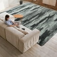 thumbnail image 2 of Wellber Shag Rugs Fluffy Tie-Dyed Area Rug for Bedroom Living Room Carpet Home Decor,4'x6',Grey, 2 of 7