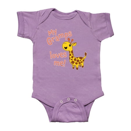 

Inktastic My Gramps Loves me- cute giraffe Gift Baby Boy or Baby Girl Bodysuit
