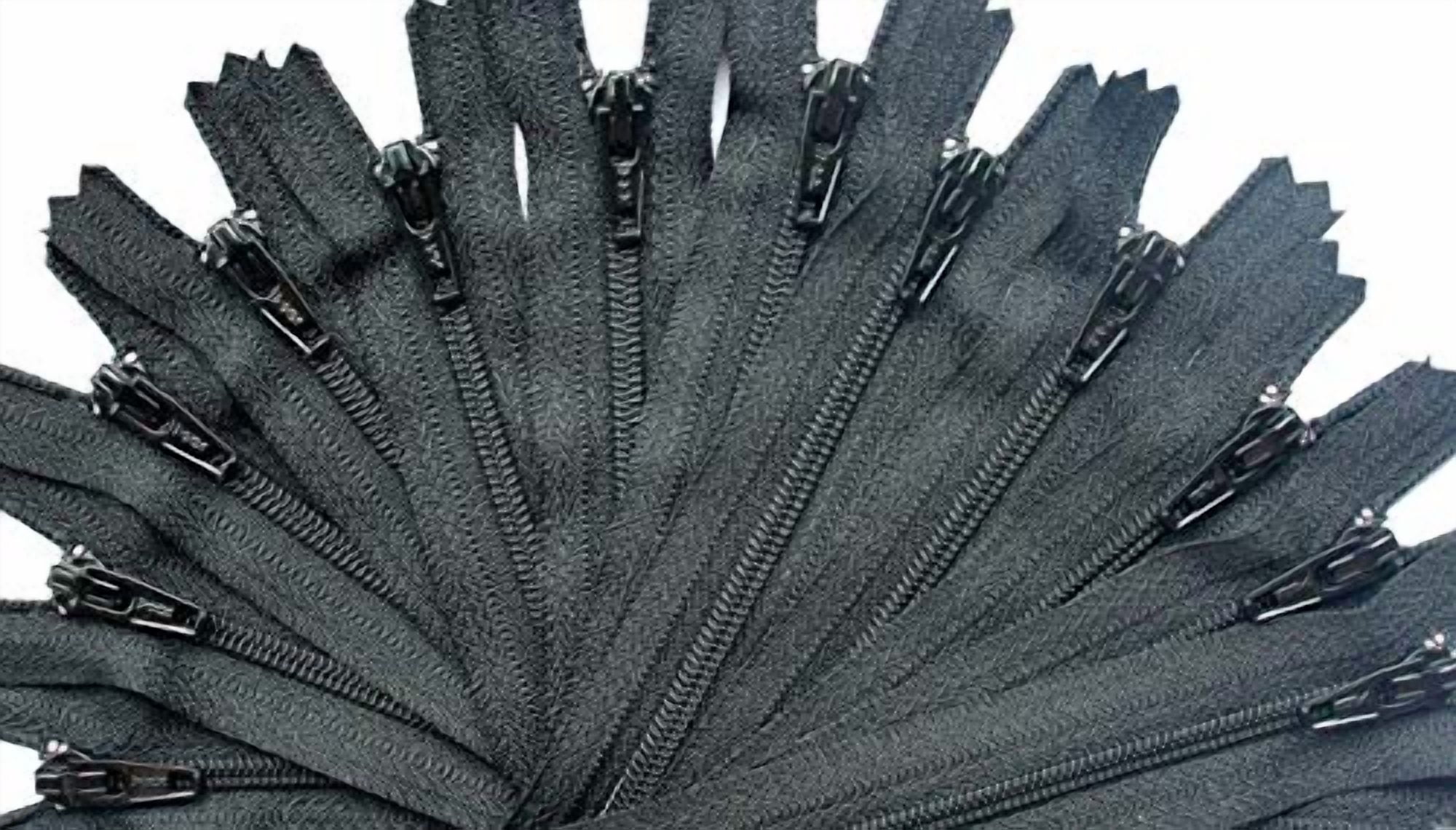 #3 Skirt & Dress Black YKK Coil Closed Bottom Zippers for Sewing Craft & Apparel - Made in The United States (100 Zippers Per Pack) (16" Inches)