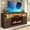 Brown, variant on ChVans 70" Fireplace TV Stand for TVs up to 80" with 36" Electric Fireplace, Farmhouse Entertainment Center with LED, Wooden Media Console for Living Room, Bedroom