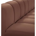 thumbnail image 5 of Bowery Hill Contemporary Cognac Vegan Leather Modular Sectional, 5 of 12
