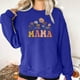 thumbnail image 4 of Penkiiy Mujeres de manga larga Mama Sudaderas de cuello redondo Suéter suelto blusa ligera Tops XL Azul, 4 of 7