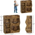 thumbnail image 2 of Para niños' 3 niveles toy almacenamiento organizer & double-side toy estante: retro 5-compartment estante para para niños' room, dormitorio, sala de estar, y kindergarten, 2 of 9