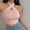 Pink, variant on Draped Front Tank Top Going Out Tops Draped Tank Tops Backless Crop Vest Tops Business Casual Tank Top satin top Halter Tops draped blouses for women Elegant Summer Casual Blue One Size
