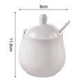 thumbnail image 4 of FUYU Ceramic Sugar Bowl Spice Jar with Lid and Spoon Seasoning Box Condiment Pot, 4 of 4