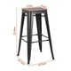 thumbnail image 4 of Banco Alto Mainstays Negro con asiento de Madera, 4 of 4