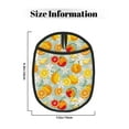 thumbnail image 3 of Cute Orange Lemon Flower Pot Holders for Kitchen - Heat Resistant Oven Mitts Hot Pads with Pocket, Non Slip Silicone Pot Holders, Cuteness Hanging Loop Potholders for Kitchen Baking, 3 of 5