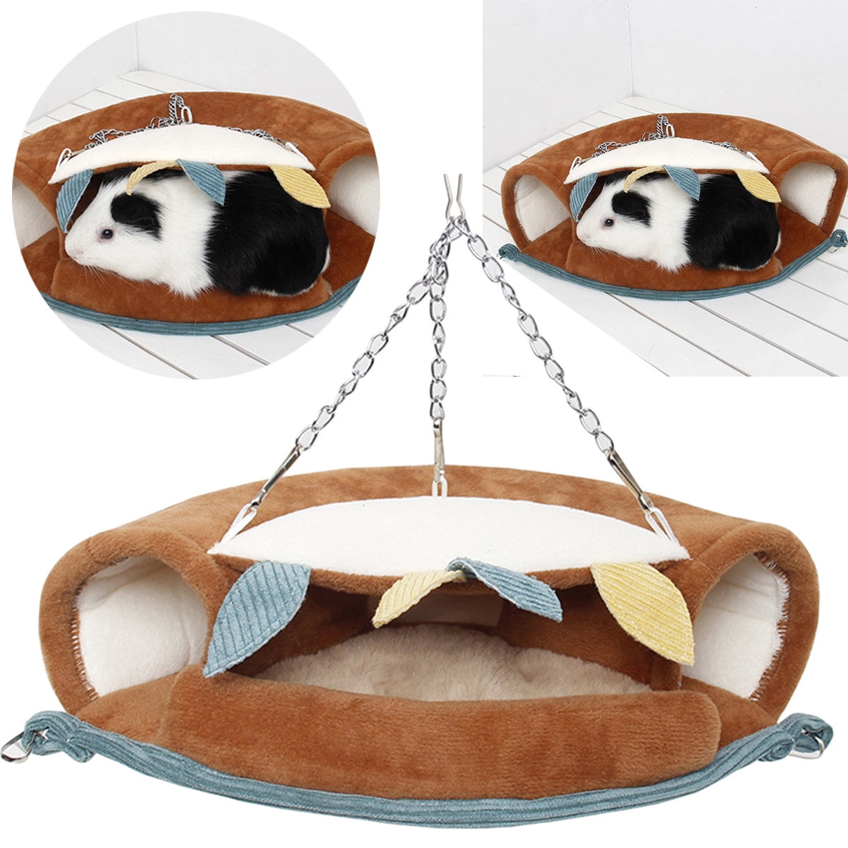 Pet Enjoy Small Animal Hanging Hammock Tunnel Cage for Ferret Hamster