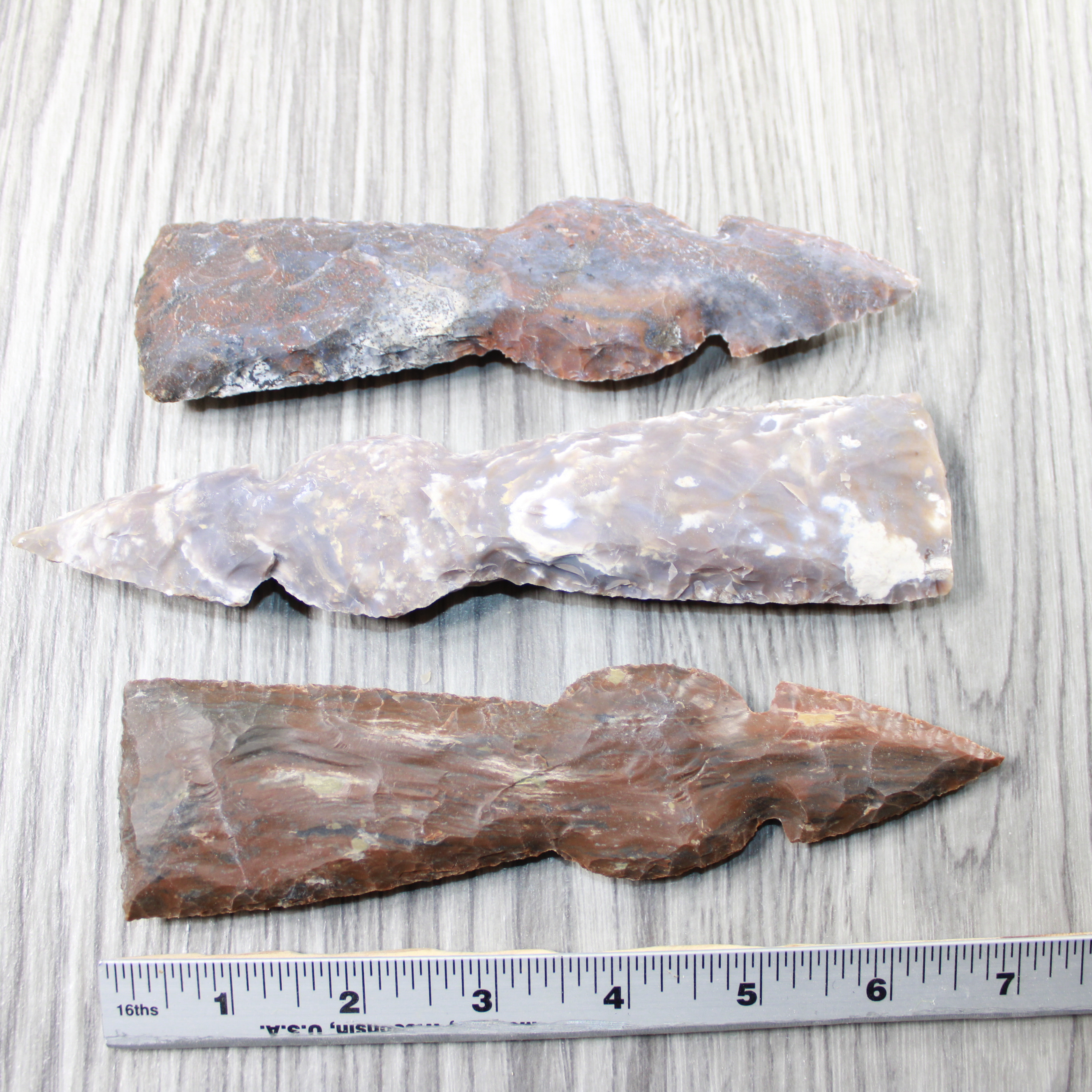 3 Stone Ornamental Tomahawk Heads #124-2 Ax Axe Hatchet