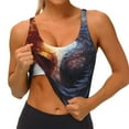 thumbnail image 3 of Pofeuu Red And White Fire Bird Print Sports Bra for Women Sexy Vest Yoga Running Gym Fitness Crop Bras Tops-Large, 3 of 8