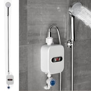 Tankless Water Heater Electric,Under Sink Water Heater with Digital Display, Portable Propane Outdoor Camping Water Heater, Kitchen Bathroom Washin RV