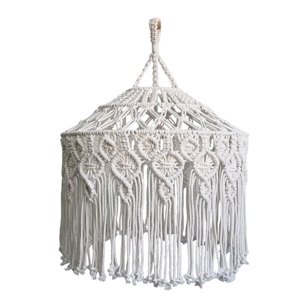 Pantalla de Lámpara Bohemia, Pantalla de Lámpara Colgante Tejida Creativa, Cubierta de Lámpara Colgante, Decoración para Dormitorio, Habitación Infant
