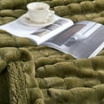 thumbnail image 3 of Home Soft Things Super Soft Decorative Blanket Bed Cover - Olive - Oversize (118" x 95"), 3 of 6