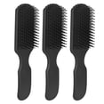 thumbnail image 1 of 3pcs 9 Rows Hair Brush Wide Tooth Lightweight Ergonomic Detangling Brush for All Hair Types Styling, 1 of 15