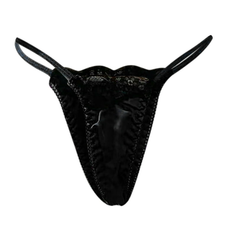 HUPOM Organic Cotton Underwear Womens Womens Underwear High Waist Leisure  Tie Seamless Waistband Black XL 