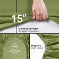 thumbnail image 3 of Utopia Bedding Queen Fitted Sheet - Bottom Sheet - Deep Pocket - Soft Microfiber - Shrinkage and Fade Resistant-Easy Care -1 Fitted Sheet Only Olive, 3 of 8