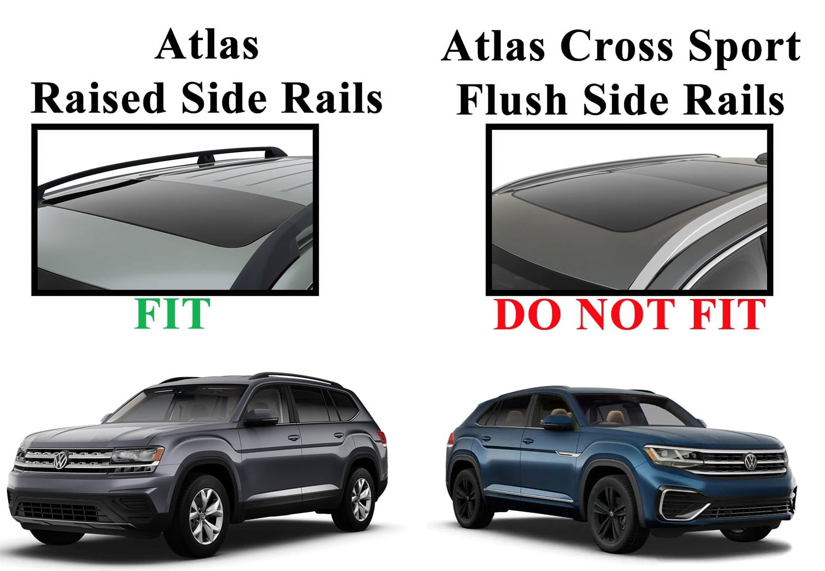 BRIGHTLINES Roof Rack Crossbars Compatible with 2017-2025 Volkswagen Atlas