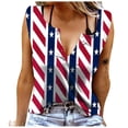 thumbnail image 2 of Vetsdori Summer Tank Tops for Women's Red White and Blue 4th of July Shirts Casual Sleeveless Independence Day Patriotic Work Fashion Womens Tops Undershirts, 2 of 6