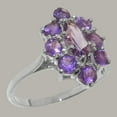 thumbnail image 3 of LBG British Made 925 Sterling Silver Amethyst ring Womens Statement Ring - 33 size options - Size 11.75, 3 of 8