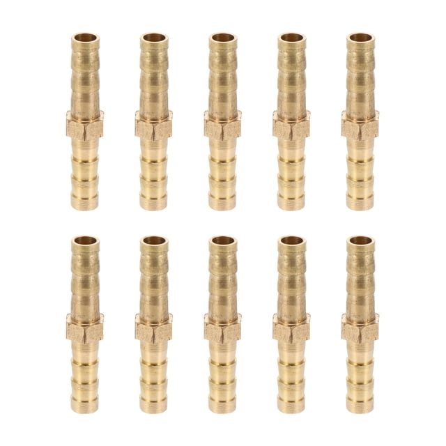 Miangastore Quick Connect Hose Fittings Straight Connector Brass 10Pcs 4X0.6Cm