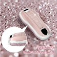 thumbnail image 5 of Key Fob Cover Compatible with Porsche Panamera Cayenne Taycan 911 Carrera 2017-2025 Keychain Case Holder Protector,new style-4-btn-pink, 5 of 7