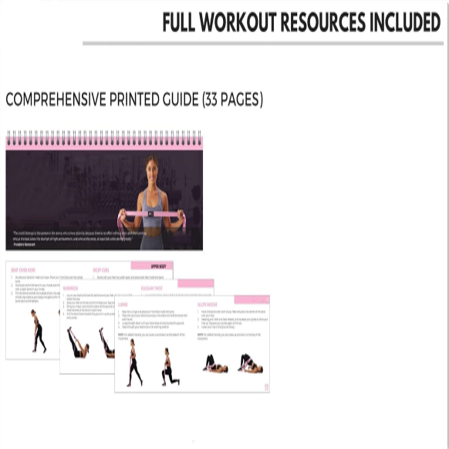 Long Fabric Full Body Resistance Bands Set of 4 and Pull Up Assistance Bands | Cloth Resistance Bands Loop with Fabric Exercise Resistance Bands Workout Guide