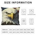 thumbnail image 5 of JEUXUS  Bald Eagle Print Throw Pillow Cover Square Soft Cushion Cover Throw Pillow Case for Home Decor Living Room Bed Couch Car, 5 of 5