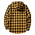 thumbnail image 4 of Juesizh Flannel Shirt Women Hooded Button Jackets Fashion Casual Plaid Long Sleeve Pocket Hoodies, S-2XL, 4 of 6