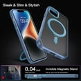 thumbnail image 3 of for iPhone 14  Case, iPhone 13 Case with Invisible Stand [Compatible with Magsafe], Full Body Protective Cover Slim Shockproof Kickstand Phone Case for Apple iPhone 13/14 6.1", Blue, 3 of 16