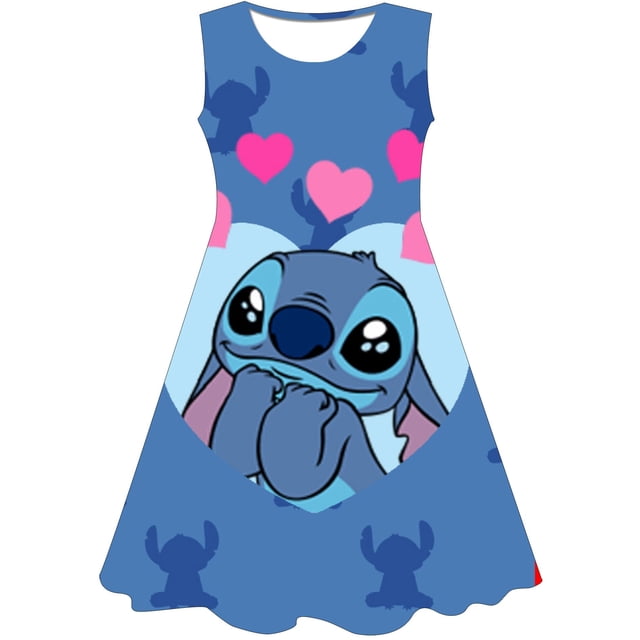 Stitch boda cumpleaños vestidos para niñas 1-10 años elegante fiesta bautizo vestido niños Disney serie Stich vestido ropa 6M Gao Jinjia LED