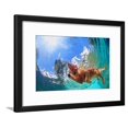 thumbnail image 1 of Underwater Photo of Golden Labrador Retriever Puppy in Outdoor Swimming Pool Play with Fun  Jumpin, Animals Framed Art Print Wall Art by Tropical studio Sold by Art.Com, 1 of 5