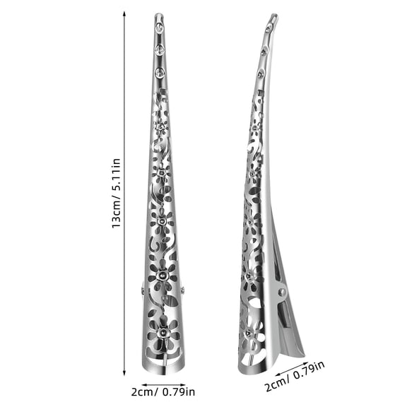 LOLIPPYY 4pcs Stylish Metal Hair Clips Silver for Everyday Use Women