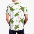 thumbnail image 4 of Daiia Cute Turtle Pattern Men’s Polo Shirts,Solid Deck Shirt,Classic Fit, Breathable Cotton Polo for Casual and Sport Wear-Large, 4 of 9