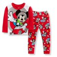 thumbnail image 1 of Conjunto de pijamas 100% de algodón para niños y niñas, ropa de dormir de 2 piezas con dibujos animados, Tops y pantalones, ropa de Navidad, 1 of 4