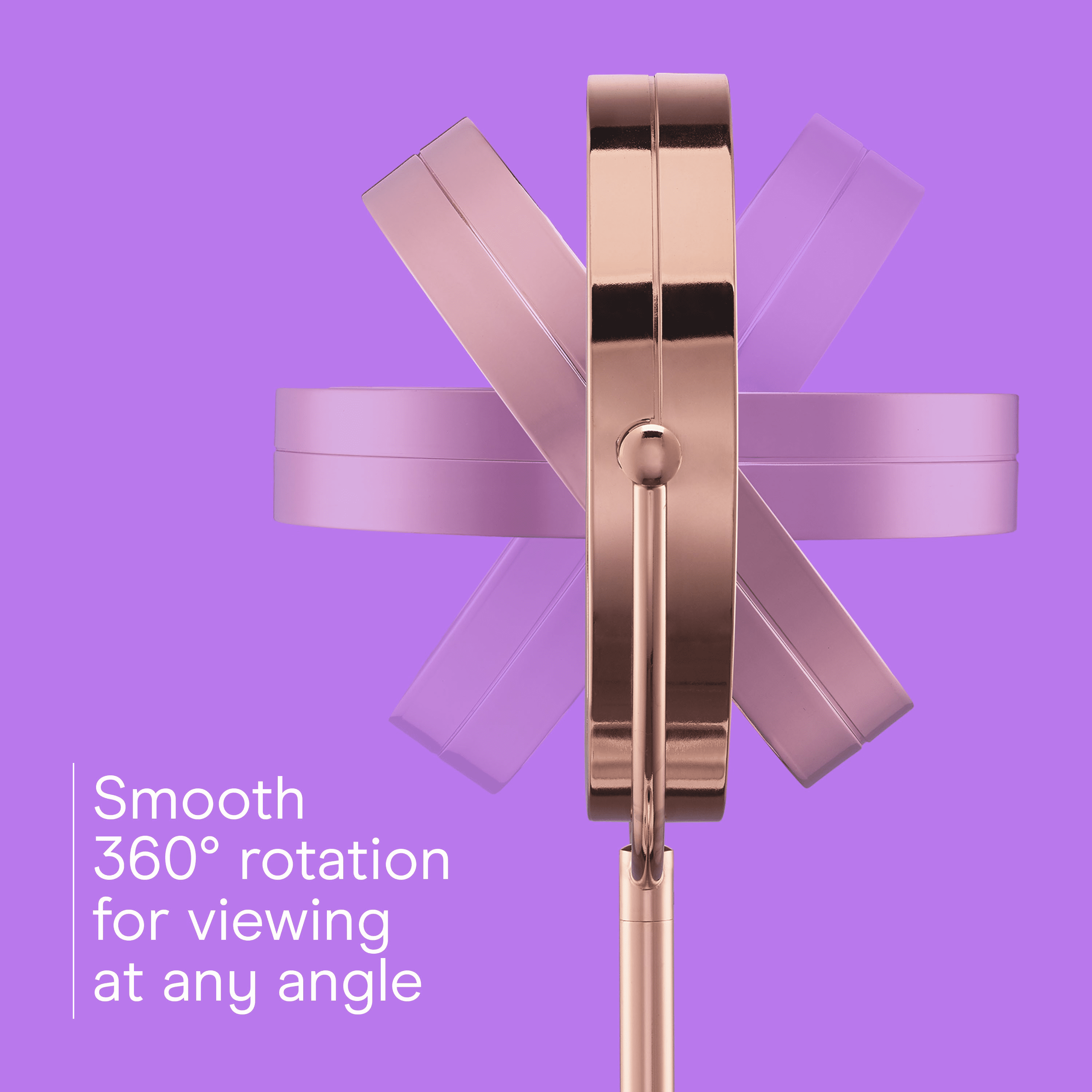 Infinity Pro Reflections Double-Sided Mirror, Rose Gold, 1x/10x