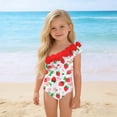 thumbnail image 5 of Fesfesfes Toddler Baby Children Girls One Piece Swimsuit Skinny Monokini Swimwear Beach Wear Bathing Suit Cute Printed One Shoulder Swimsuit, 5 of 9