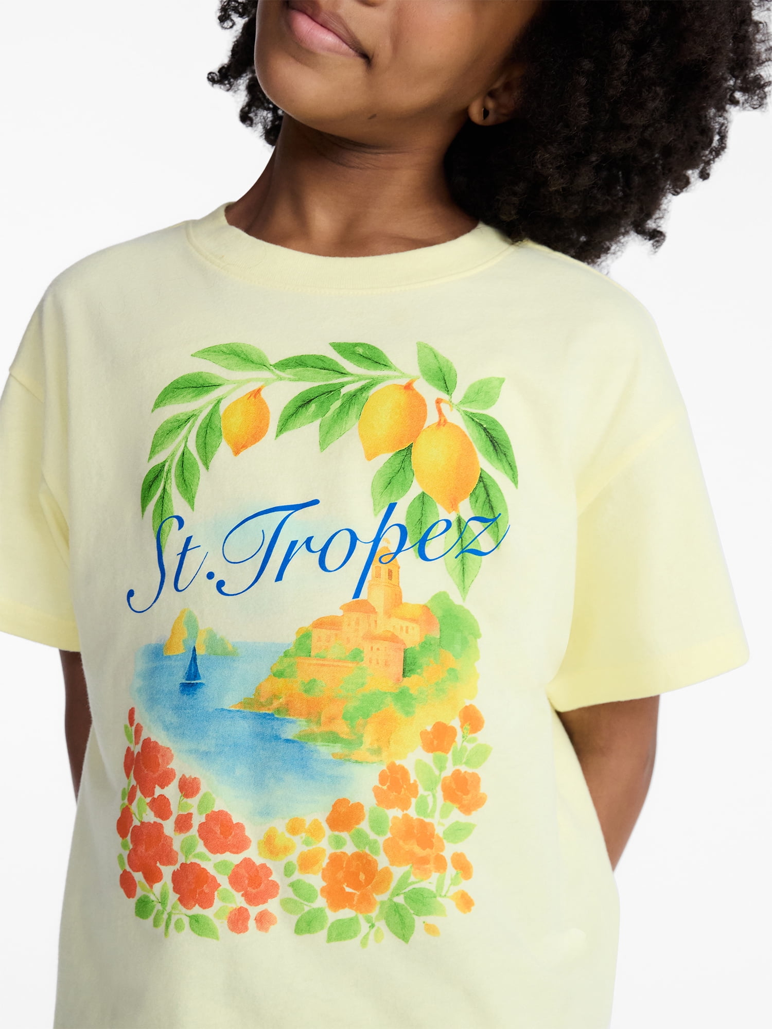 Weekend Academy Girls Graphic Cotton Tee with Short Sleeves, Sizes 4-18
